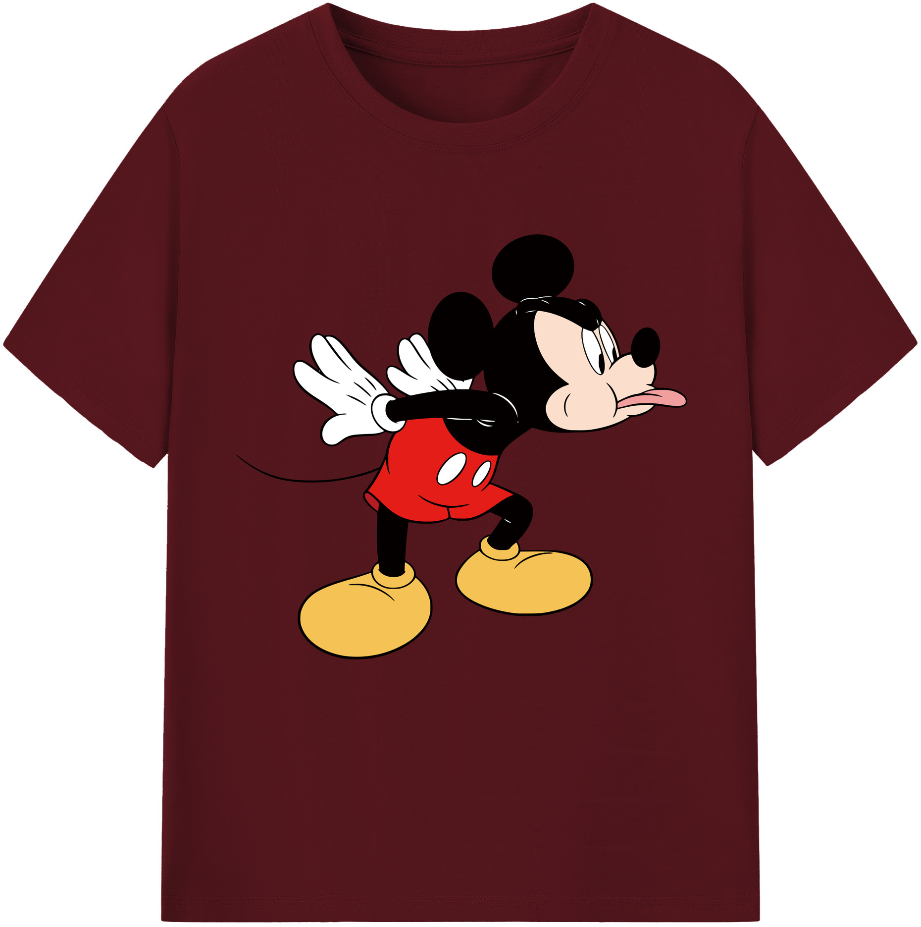 （画像用） ミッキーマウス Mickey Mouse 綿100％半袖Tシャツ（フロントプリント）